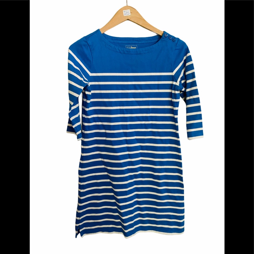 L.L. Bean Petite Striped Dress 👗